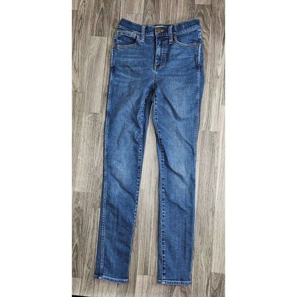 Madewell Womens Size 24 T High Rise Skinny Pockets Denim Blue Jeans - Picture 1 of 13